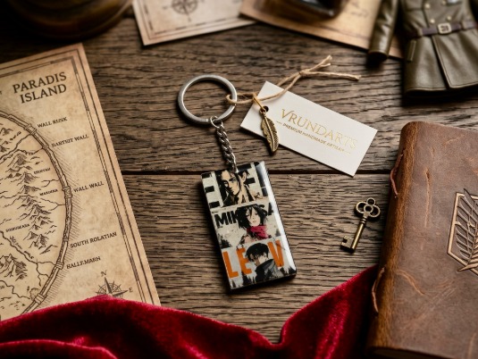 Anime resin keychain